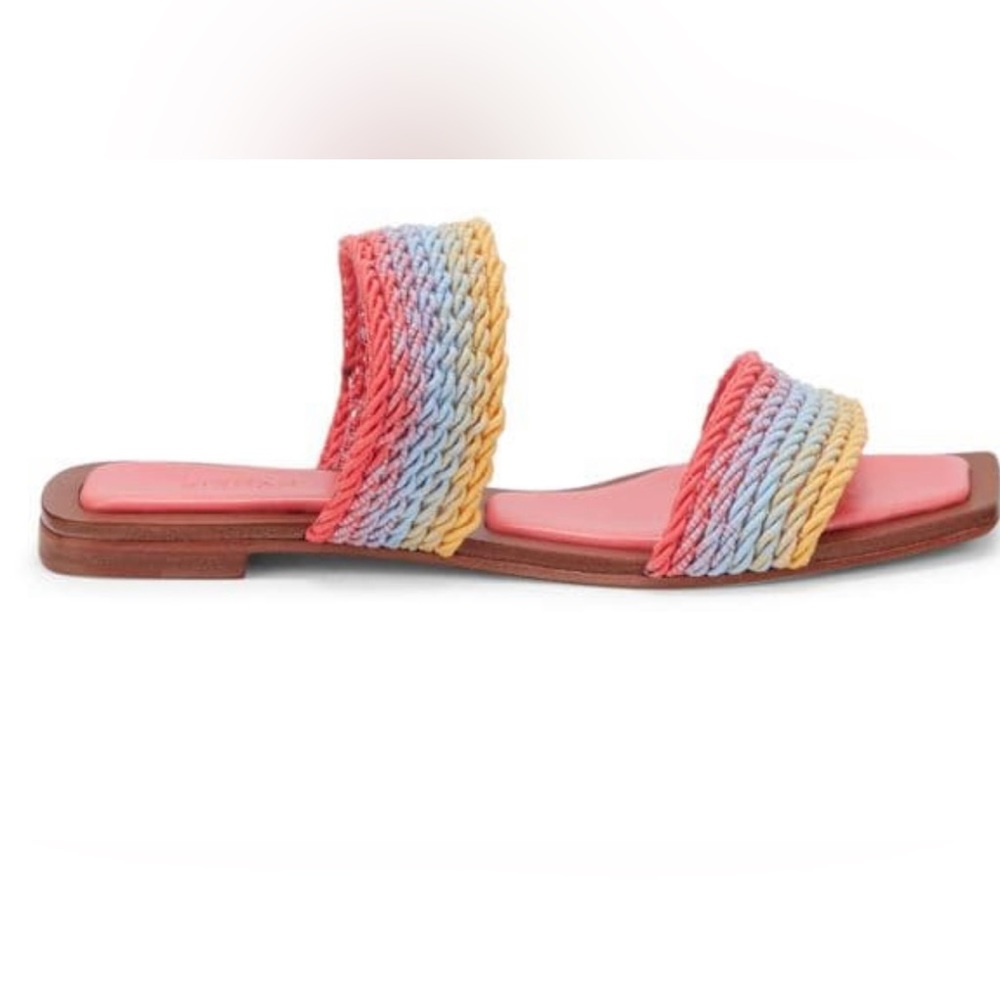 NEVER WORN Alexandre Birman rainbow ombré sandals.